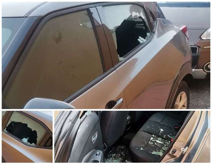 Uno de los vehículos afectados por los robos y destrozos/TA.